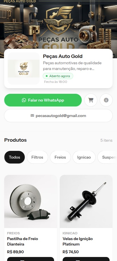 Prévia da vitrine Peças Auto Gold